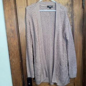 purple cardigan with pockets